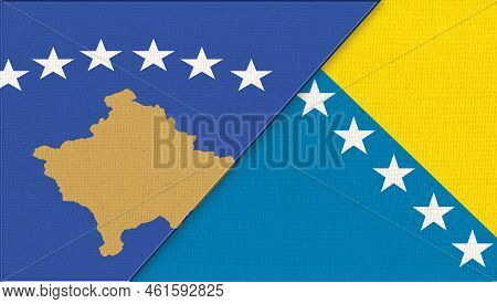 War Between Bosnia And Herzegovina And Kosovo. Military Conflict Between Kosovo And Bosnia And Herze