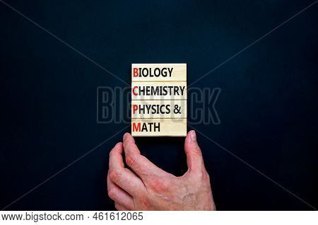 Bcpm Biology Chemistry Physics Math Symbol. Concept Words Bcpm Biology Chemistry Physics Math On Woo