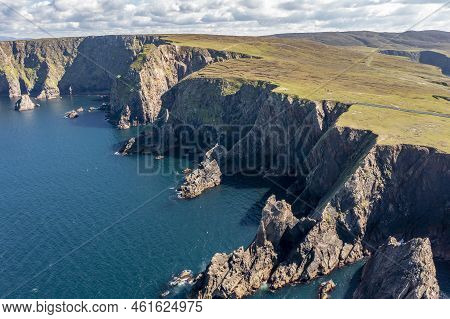 Aerial View Of The Lighthouse On The Island Of Arranmore In County Donegal, Ireland