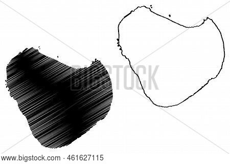 Kuroshima Island (japan, East Asia, Japanese Archipelago, Yaeyama Islands) Map Vector Illustration, 