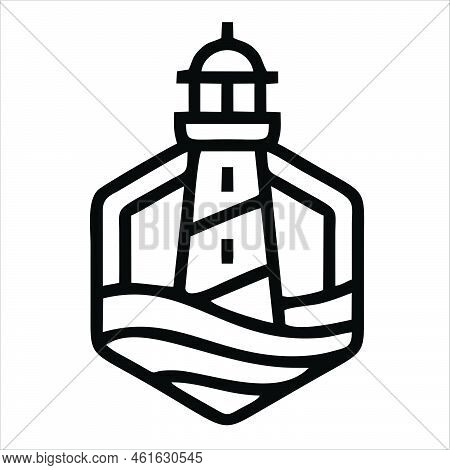 Lighthouse Line Icon. Simple Lighthouse Illustration For Web And Print Isolated On White Background.