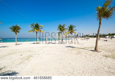 View Of Al Mamzar Beach Park In Dubai, United Arab Emirates