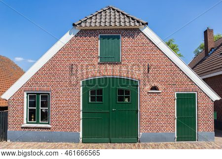 Green Door In A Traditional House In Rijssen, Netherlands