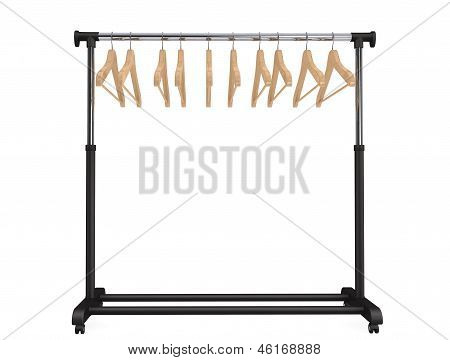 Mobile Black Coat Rack With Hangers