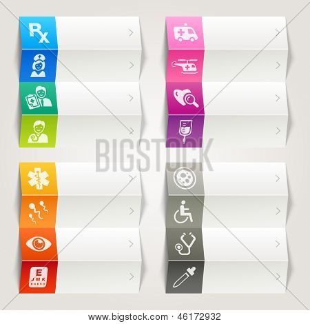 Arcobaleno - icone mediche e assistenza sanitaria / template di navigazione
