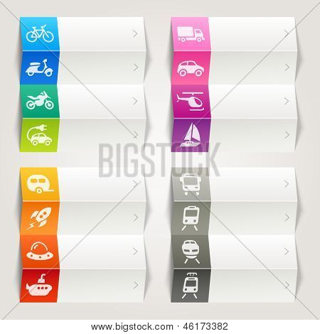 Regenbogen - Verkehr und Fahrzeug-Symbole / Navigation Schablonen