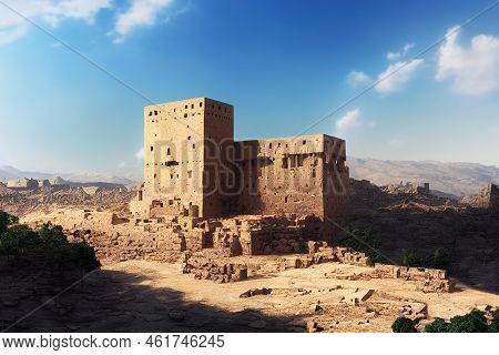 The Old Fort In Hejaz Mountains, Makkah Province Of