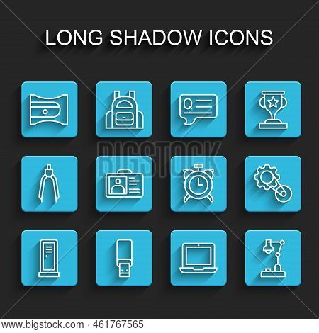 Set Line Locker Or Changing Room, Usb Flash Drive, Pencil Sharpener, Laptop, Table Lamp, Identificat
