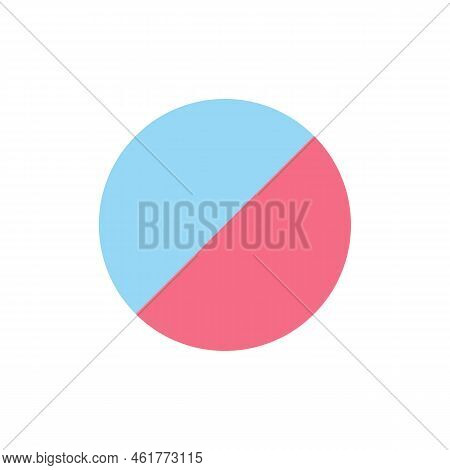 Disk Shaped Tablet Flat Color Ui Icon. Oral Medication. Solid Dosage. Pill Prescript. Simple Filled 