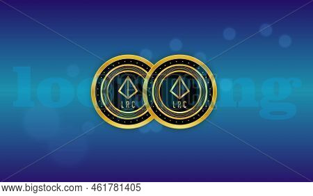 Loopring Virtual Currency Images. 3d Illustrations. Coin Logo