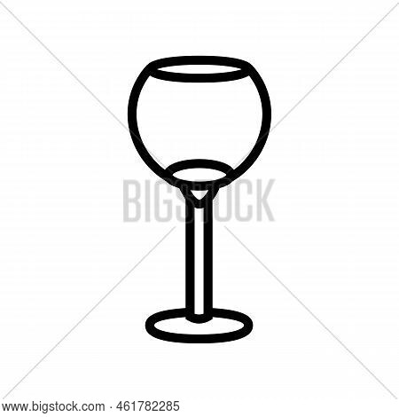 Cabernet Wine Glass Line Icon Vector. Cabernet Wine Glass Sign. Isolated Contour Symbol Black Illust