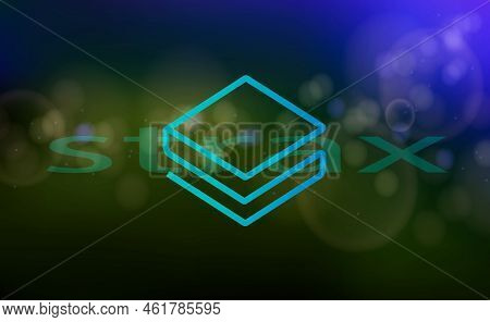 Stratis Virtual Currency Images. 3d Illustration. Coin Logo
