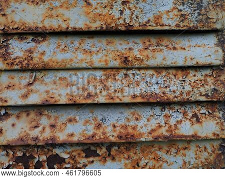A Closeup Shot Of A Rusty Metal Surface. Corosion