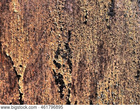 A Closeup Shot Of A Rusty Metal Surface. Corosion.