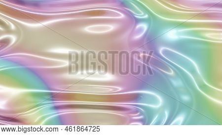 Light Pearlescent Texture Of Creases In The Fabric, 16x9 Landscape Orientation Background, 3d Render