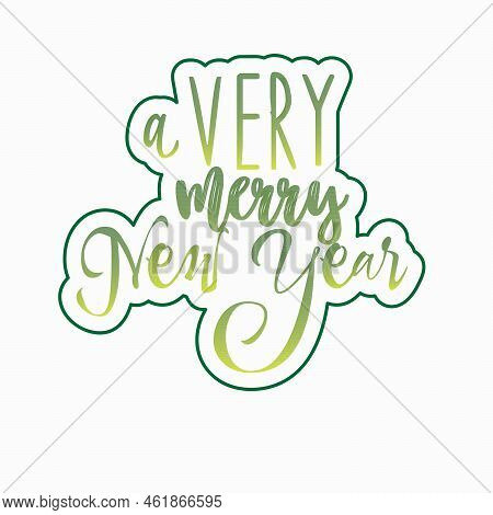 A Very Happy New Year Creative Design For Greeting Someone In Christmas White Backgraound