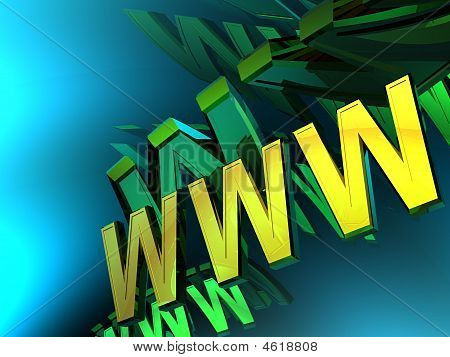 3D World Wide Web Internet simbolo