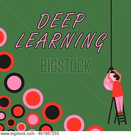 Text Sign Showing Deep Learning. Internet Concept Hierarchical Abstractions Artificial Intelligence 