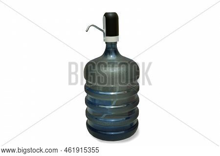 Large Transparent Plastic, 19 Liter Gallon Capacity, With Drinking Water And An Electric Pump Instal