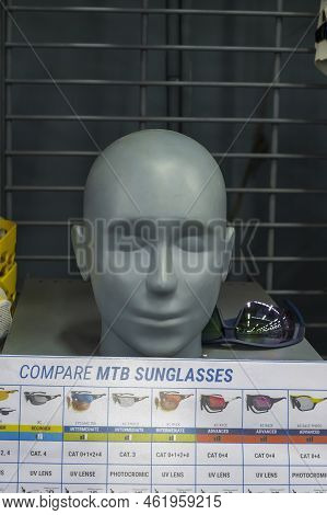 Howrah, West Bengal, India - 26th October 2020 : Various Sun Glasses On Sale At Decathlon Store Of U