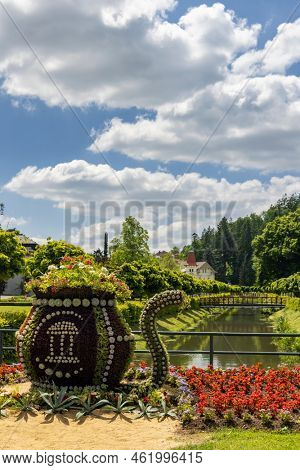 Luhacovice, picturesque spa town in Southern Moravia, Czech Republic