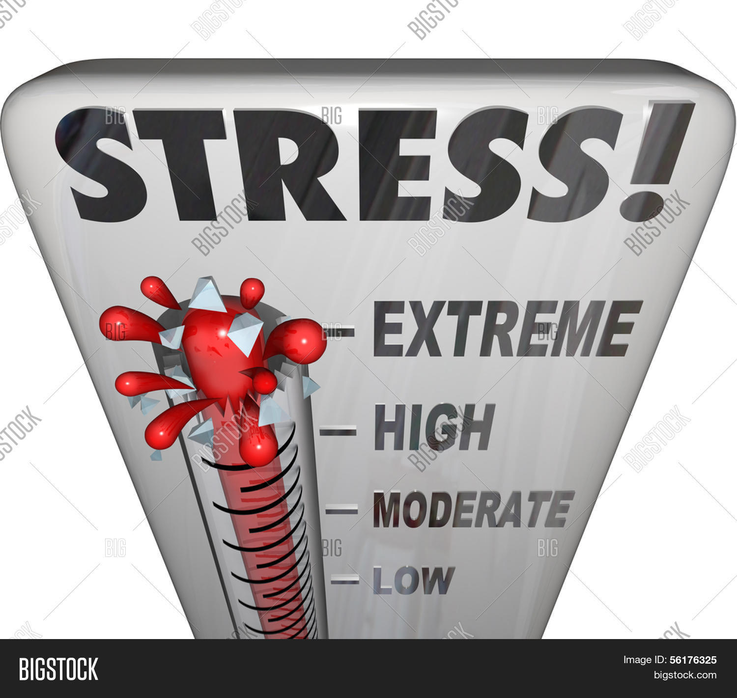 Stressful Word Meaning Pressure Overload 3d Rendering Stock Photo