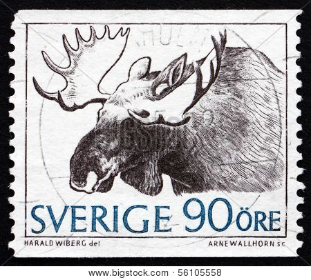 우표 스웨덴 1967 무스, Alces Alces 동물