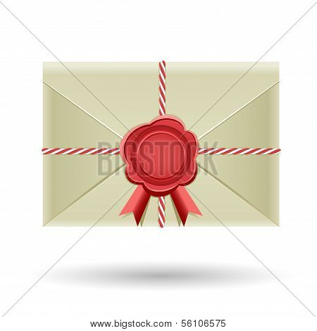 Closed envelope and seal