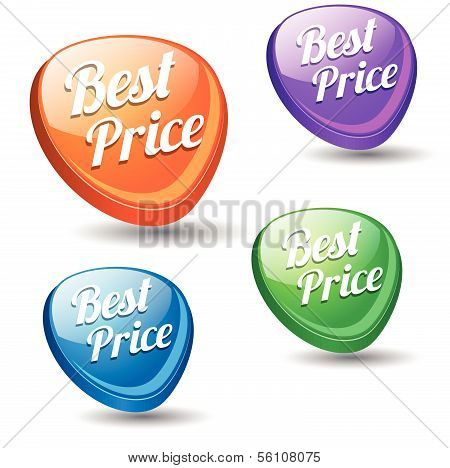 Besten Preis bunte Vector Icon
