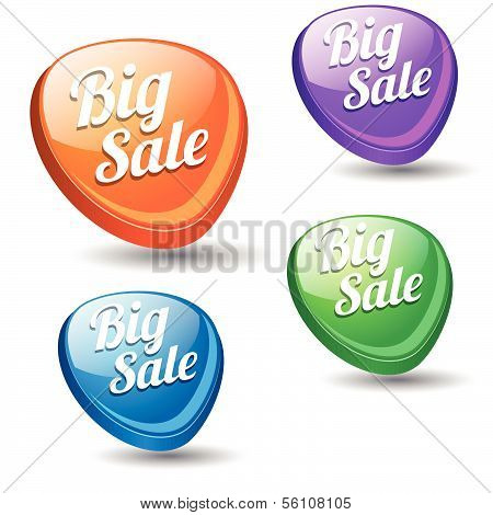 Großer Abverkauf bunte Vector Icon