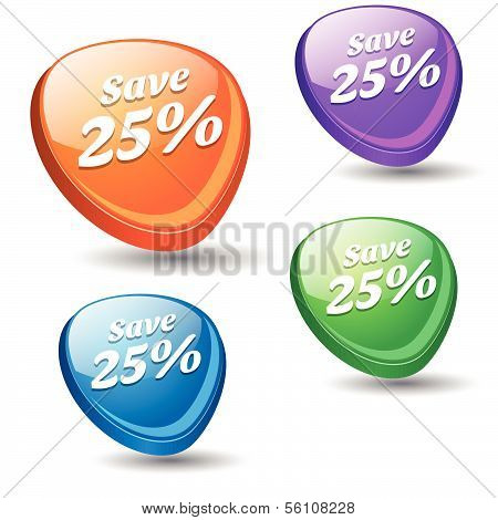 25 Bunte Vector Icon speichern