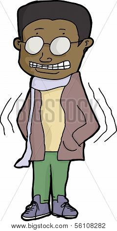 Shivering Young Man