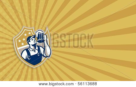 Barman Bartender Beer Mug Retro