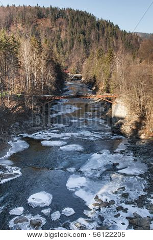 Winter Mountain River