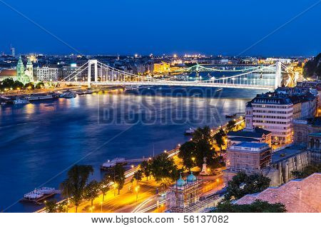 Danube River In Night, Budapest