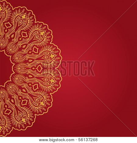 Background With Round Abstract Ornament