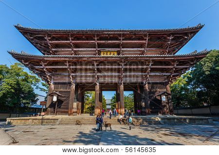 Nandaimon Gate at Todaiji Temple in Nara