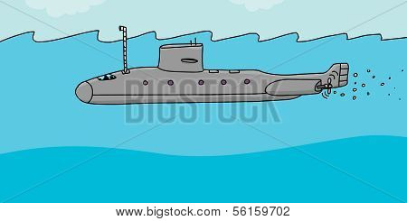 Submarine Cartoon