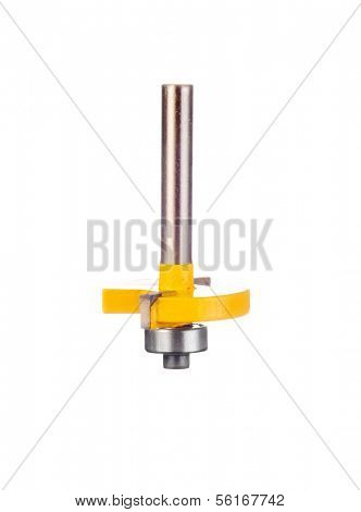 small rabbeting router Bit  isolated on a white background