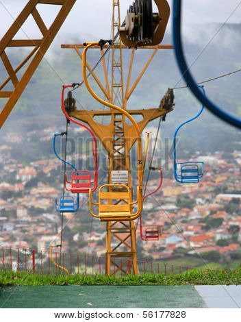 Colorful rope way in Sao Rouque ,Brazil