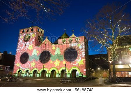 Lightshow On Church