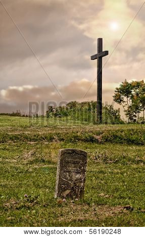Tomb And Crucifixe