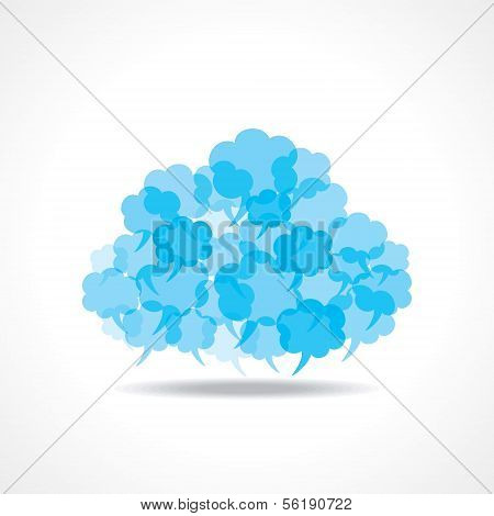 Big speech bubble made from small bubbles