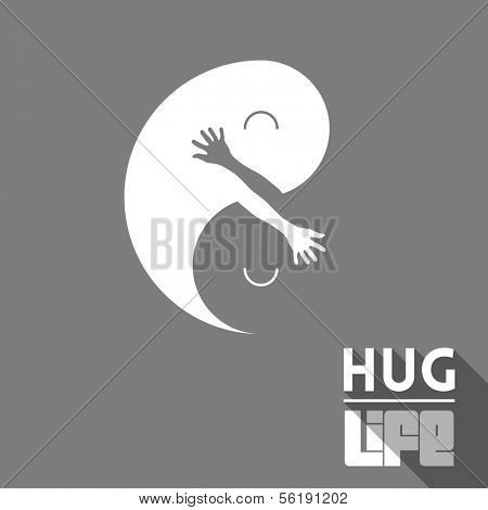 Vector illustration with positive message