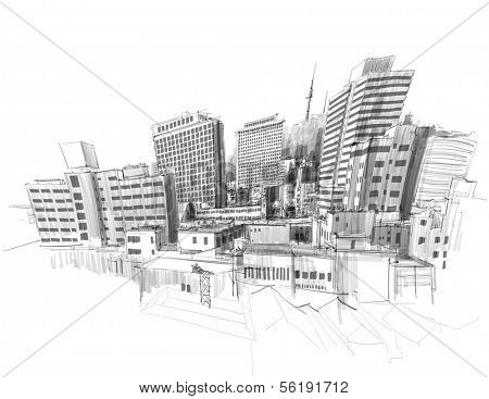 Vector City Sketching.