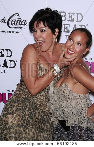 LOS ANGELES - SEP 7: Kris Jenner and Adrienne Bailon at the In Touch VMA Post Party held at the Chateau Marmont, Hollywood, California, California. September 7, 2008.  