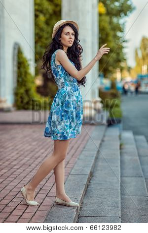 Beautiful Girl Held Out Her Hand.