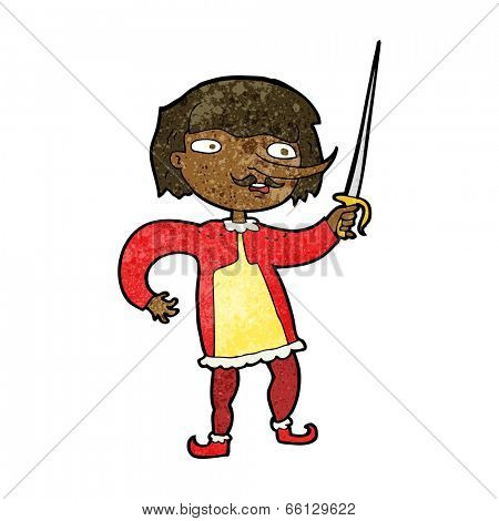 cartoon man with sword