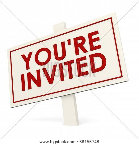 You Re Invited White Banner