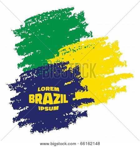 Grunge Smears, using Brazil flag colors